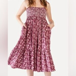 Kate Quinn Spaghetti Tie Winnie Convertable Dress | Roo Floral Fern | Large